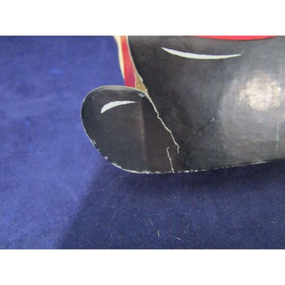 Vintage Santa Claus Sees Cardboard Candy Box Container 1950s Creases Stains - Picture 4 of 13